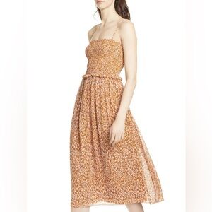 Joie Ambroise Printed Silk Midi Dress